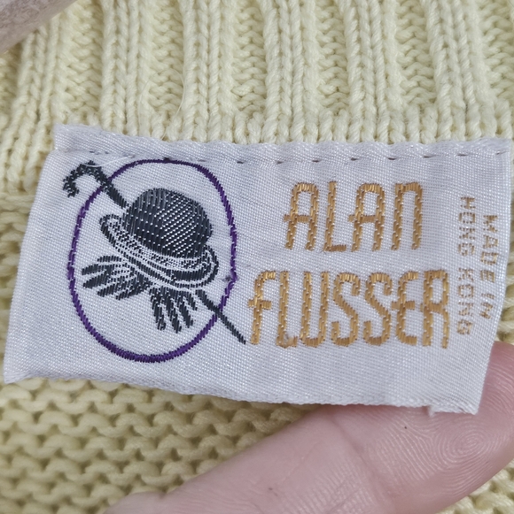 🌼 Vintage Alan Flusser Argyle Sweater Vest – 100% Cotton – Size M - Picture 8 of 10